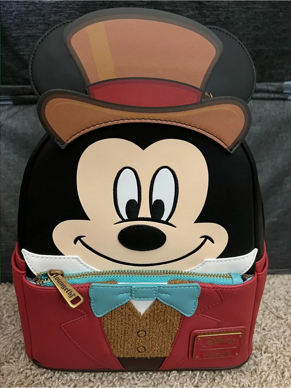 Loungefly Mickey Mouse Bob Cratchit Christmas Carol Backpack